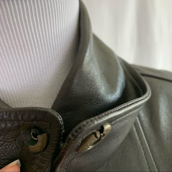 Anne Klein Genuine Leather Jacket Size 10 - Picture 4 of 10